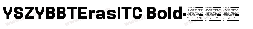 YSZYBBTErasITC Bold字体转换